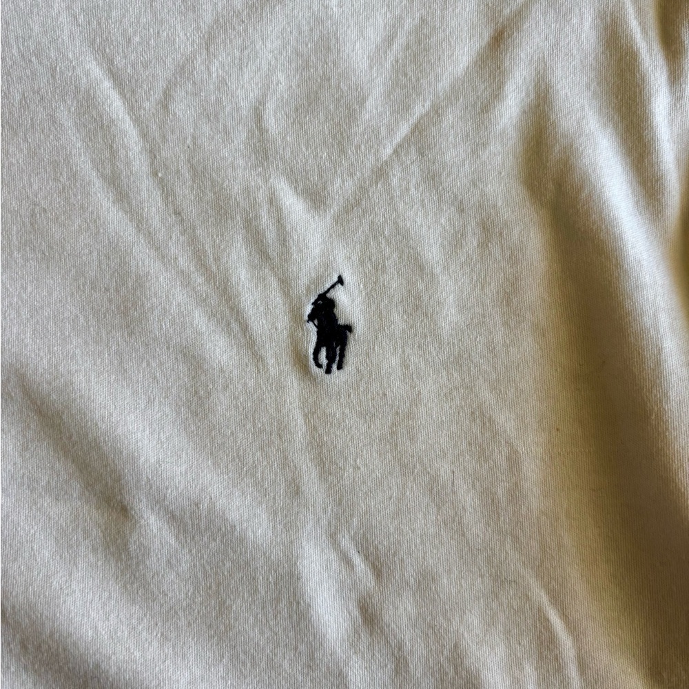 Ralph Lauren Off White Turtleneck Sweater with Embroidered Logo - Medium - Picture 3 of 7